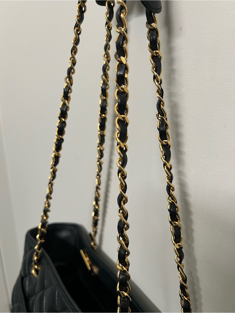 Vintage Chanel Quilted Matelasse CC Chain Shoulder Bag Dark Navy Lambskin - Picture 10 of 13